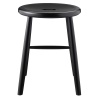 Stool J27 - black painted beech - FDB Møbler