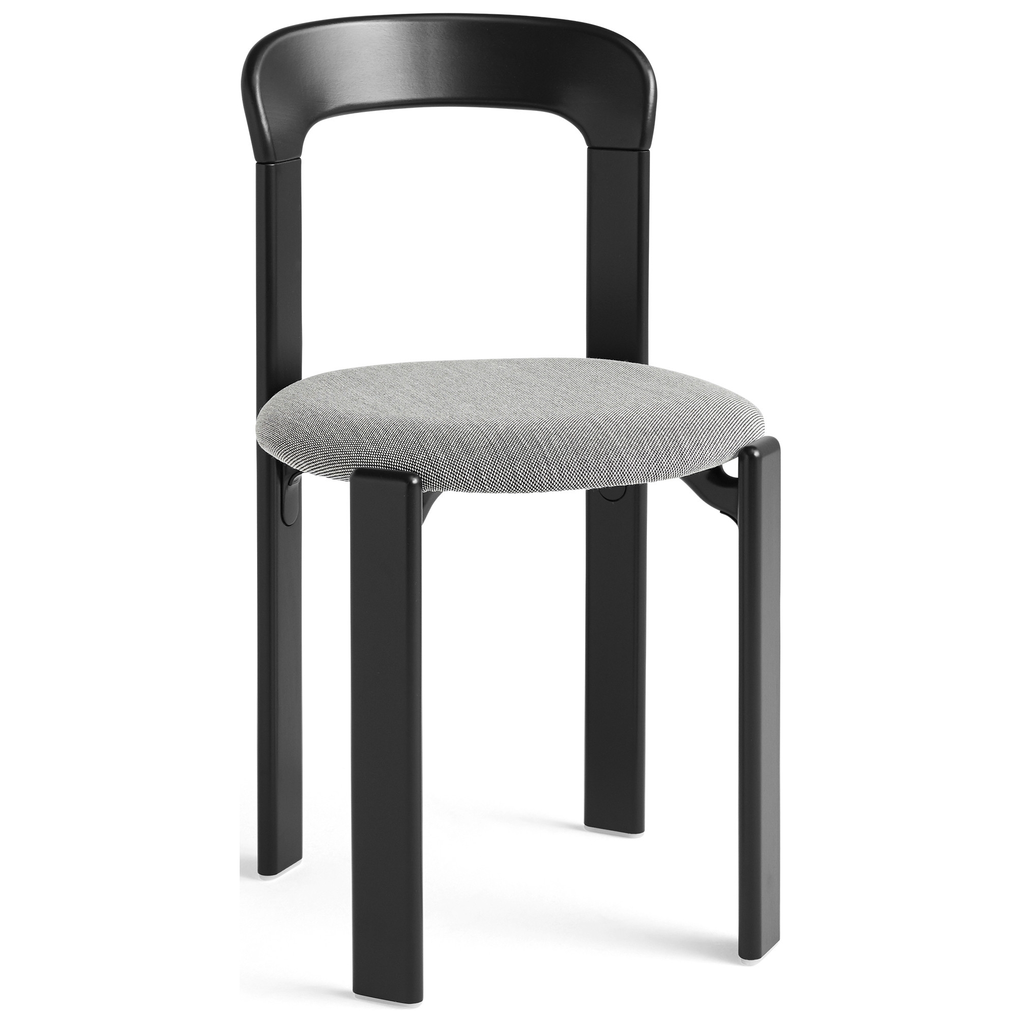 Rey Chair – Deep black + Steelcut trio 124 - HAY