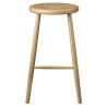 Tabouret de bar J27C - hauteur 65cm - hêtre naturel - FDB Møbler