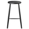 Tabouret de bar J27C - Hauteur 65cm - hêtre peint en noir - FDB Møbler