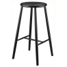 Bar stool J27B - height 75cm - black painted beech - FDB Møbler