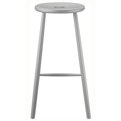 ÉPUISÉ - Tabouret de bar J27B - hauteur 75cm - hêtre peint en gris clair - FDB Møbler