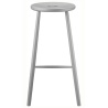 SOLD OUT - Bar stool J27B - height 75cm - light grey painted beech - FDB Møbler