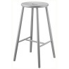 SOLD OUT - Bar stool J27B - height 75cm - light grey painted beech - FDB Møbler