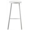 Tabouret de bar J27B - hauteur 75cm - hêtre peint en blanc - FDB Møbler