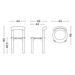 Rey Chair – Golden + Steelcut trio 213 - HAY