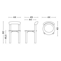 Rey Chair – Umber brown + Steelcut trio 376 - HAY