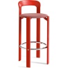 Tabouret de bar REY H65cm, Rouge Scarlet + Steelcut trio 636 - HAY