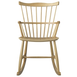 chêne naturel - fauteuil à bascule J52G - FDB Møbler