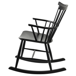 noir - fauteuil à bascule J52G - FDB Møbler