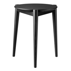 J160 stool Søs - Ø35xH45cm - black oak - FDB Møbler