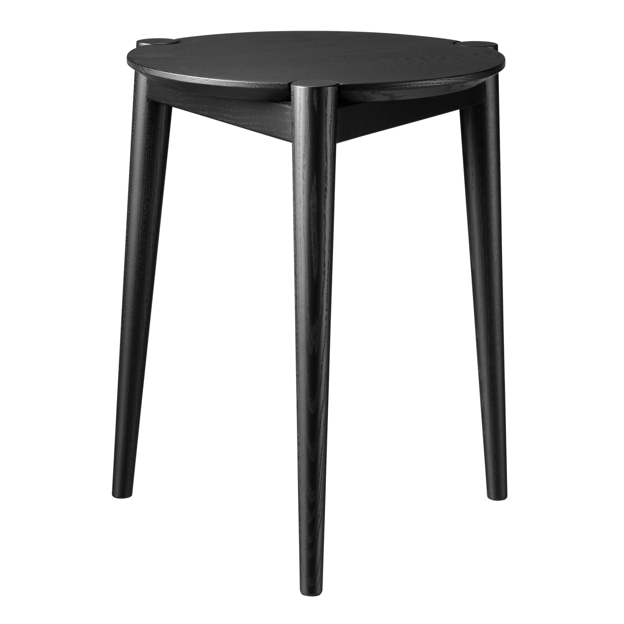 J160 stool Søs - Ø35xH45cm - black oak - FDB Møbler