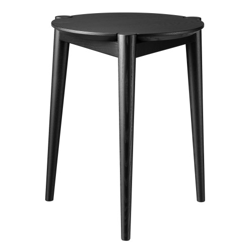 J160 stool Søs - Ø35xH45cm - black oak - FDB Møbler