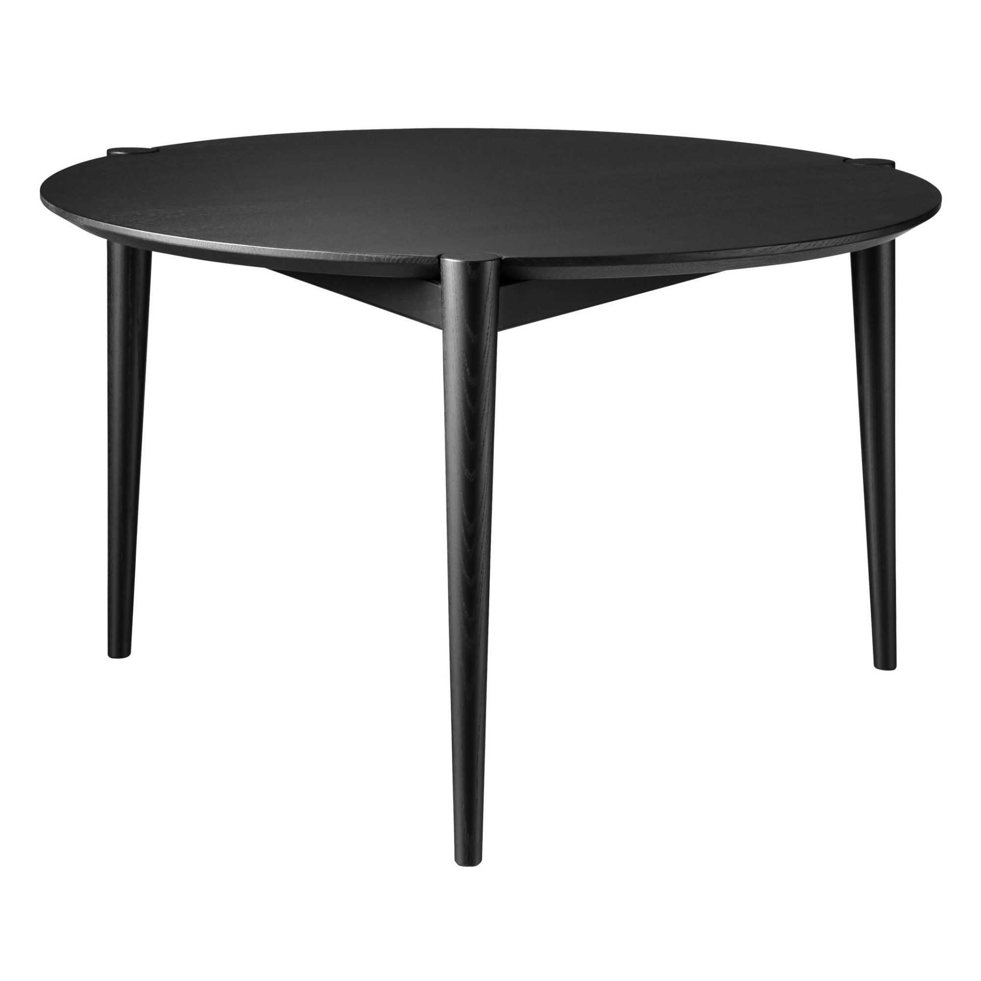 Søs table D102 - Ø70xH43cm - black oak - FDB Møbler