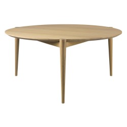 Søs table D102 - Ø85xH40cm - natural oak - FDB Møbler