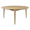 Søs table D102 - Ø85xH40cm - natural oak - FDB Møbler