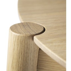 SOLD OUT - Søs table D102 - Ø70xH43cm - natural oak - FDB Møbler