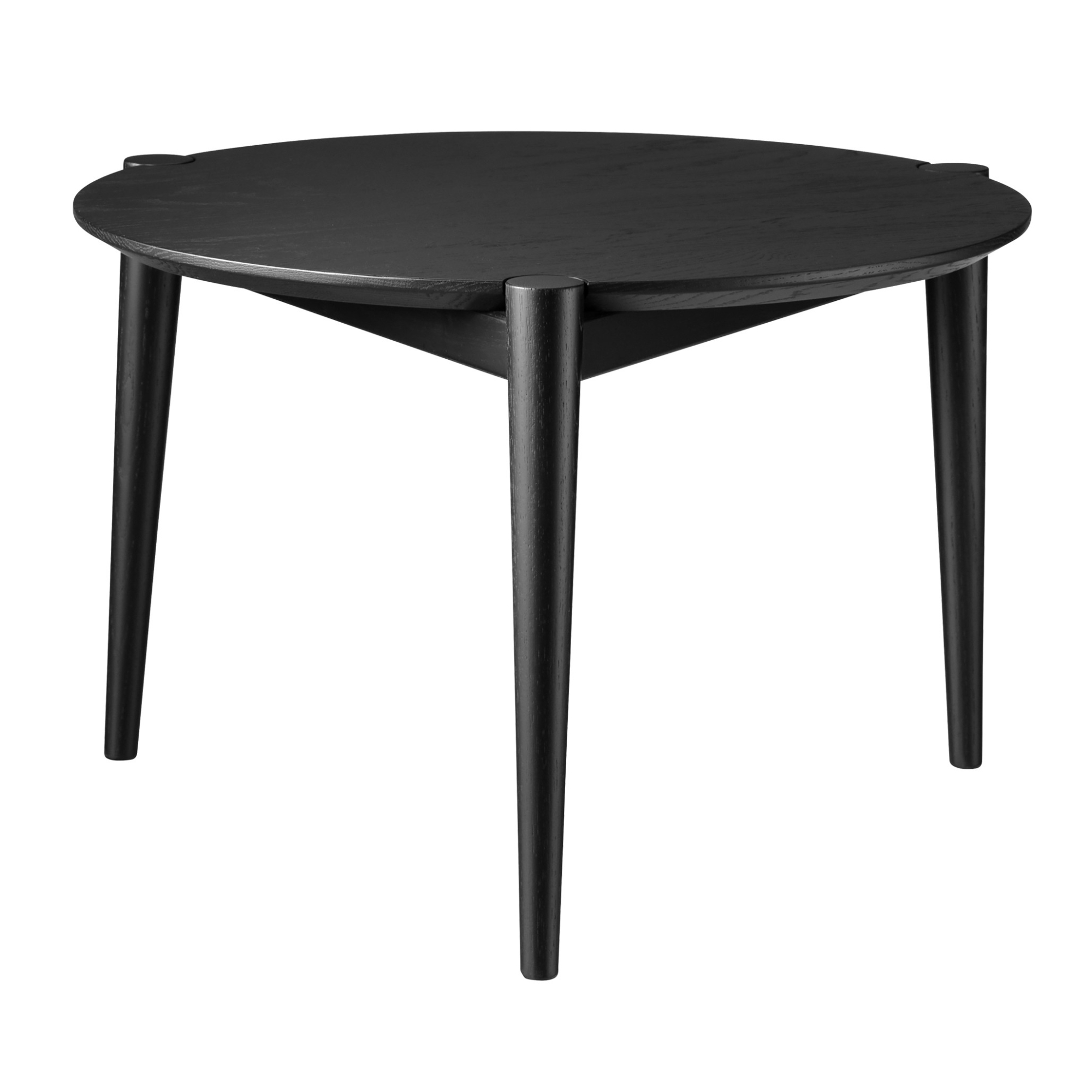 Søs table D102 - Ø55xH37cm - black oak - FDB Møbler