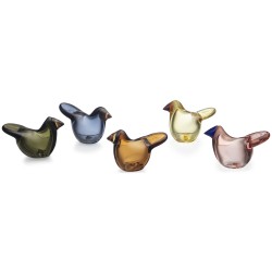 ÉPUISÉ Gobe-mouche rose saumon-bleu - Oiseau Toikka - 1057702 - Iittala