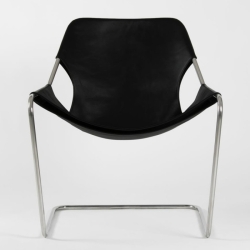 Fauteuil Paulistano – Cuir Noir Mat - Objekto