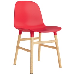 Rouge vif / Chêne – Chaise Form - Normann Copenhagen