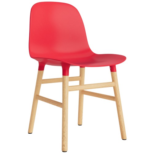 Bright red / Oak – Form Chair - Normann Copenhagen