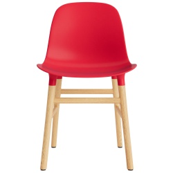 Bright red / Oak – Form Chair - Normann Copenhagen