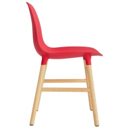 Bright red / Oak – Form Chair - Normann Copenhagen