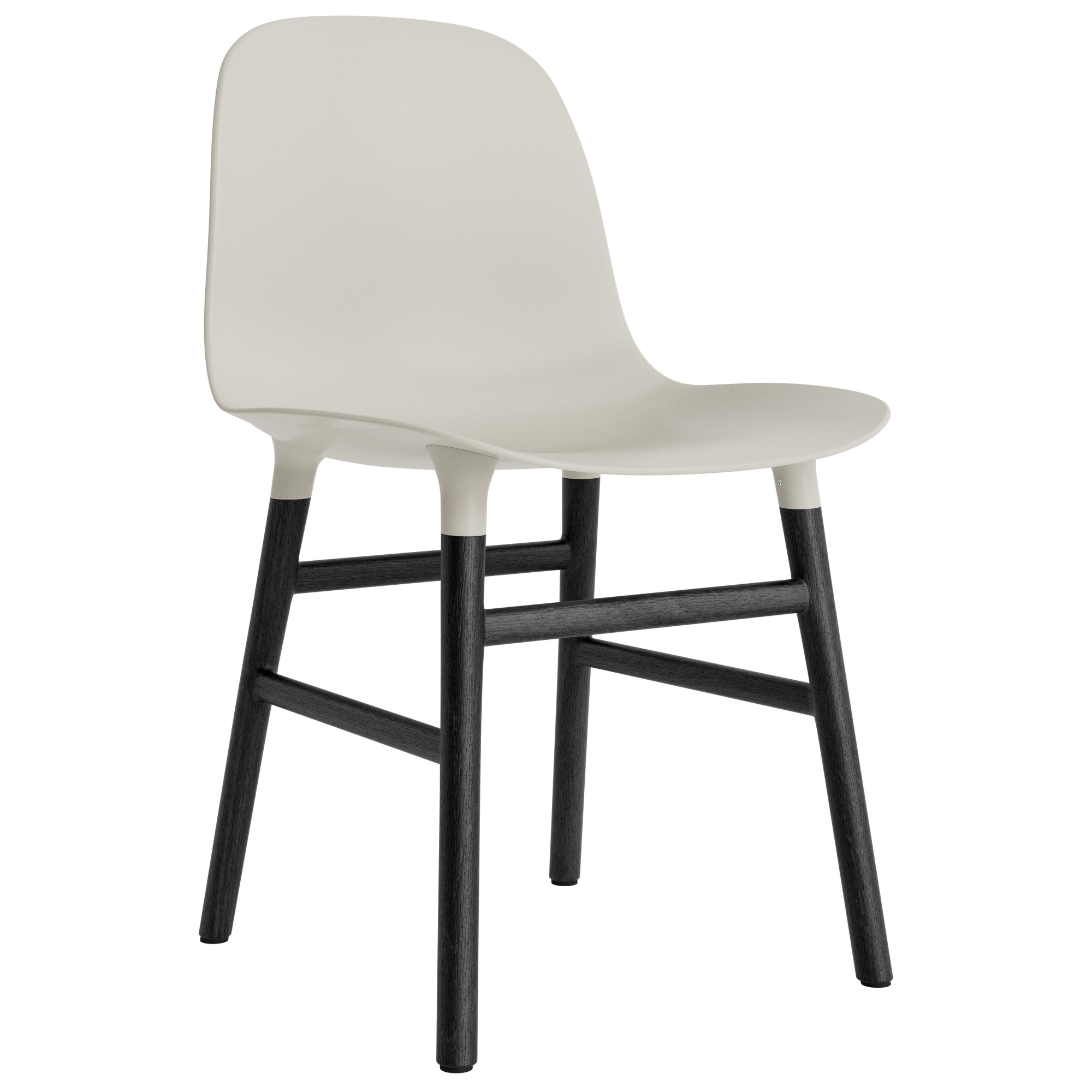 Gris clair / Chêne peint en noir – Chaise Form - Normann Copenhagen