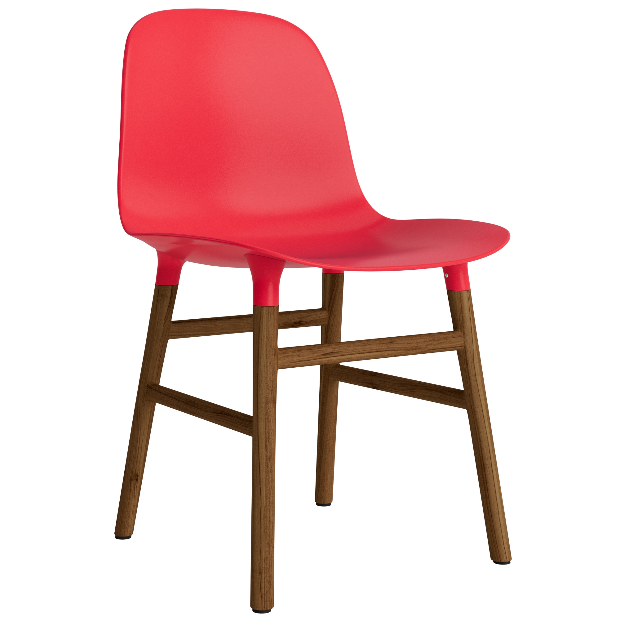 Bright red / Walnut – Form Chair - Normann Copenhagen