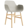 Light grey / Oak  – Form Chair with armrests - Normann Copenhagen