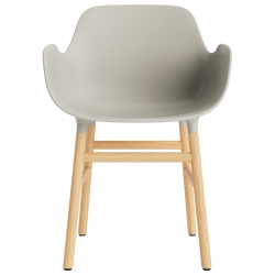 Gris clair / Chêne – Chaise Form avec accoudoirs - Normann Copenhagen