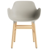 Light grey / Oak  – Form Chair with armrests - Normann Copenhagen