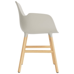 Light grey / Oak  – Form Chair with armrests - Normann Copenhagen