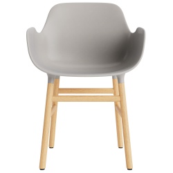 Warm grey / Oak  – Form Chair with armrests - Normann Copenhagen