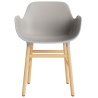 Warm grey / Oak  – Form Chair with armrests - Normann Copenhagen