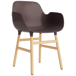 Brown / Oak  – Form Chair with armrests - Normann Copenhagen