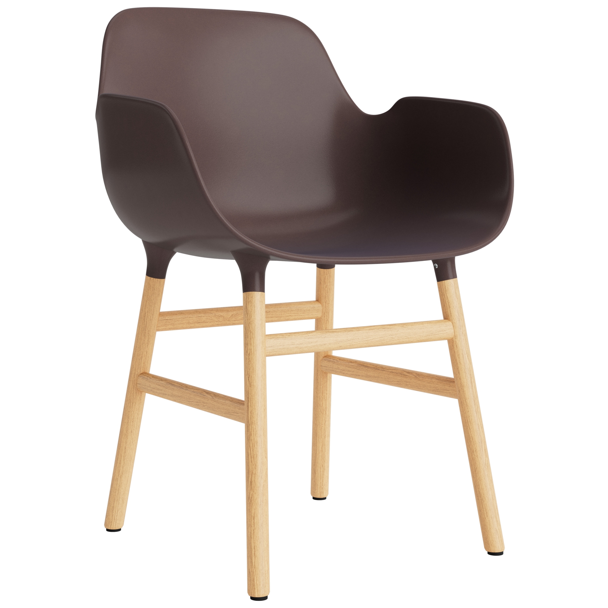 Brown / Oak  – Form Chair with armrests - Normann Copenhagen