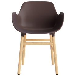 Brown / Oak  – Form Chair with armrests - Normann Copenhagen