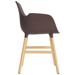 Brown / Oak  – Form Chair with armrests - Normann Copenhagen