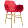 Rouge vif / Chêne – Chaise Form avec accoudoirs - Normann Copenhagen