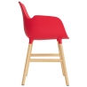 Rouge vif / Chêne – Chaise Form avec accoudoirs - Normann Copenhagen