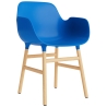 Bright blue / Oak  – Form Chair with armrests - Normann Copenhagen