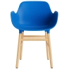 Bright blue / Oak  – Form Chair with armrests - Normann Copenhagen