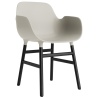 Light grey / Black lacquered oak – Form Chair with armrests - Normann Copenhagen