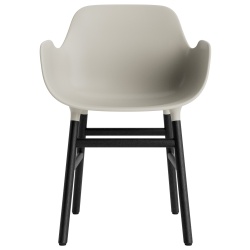 Light grey / Black lacquered oak – Form Chair with armrests - Normann Copenhagen