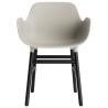 Light grey / Black lacquered oak – Form Chair with armrests - Normann Copenhagen