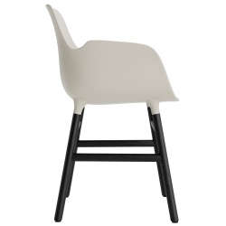 Light grey / Black lacquered oak – Form Chair with armrests - Normann Copenhagen