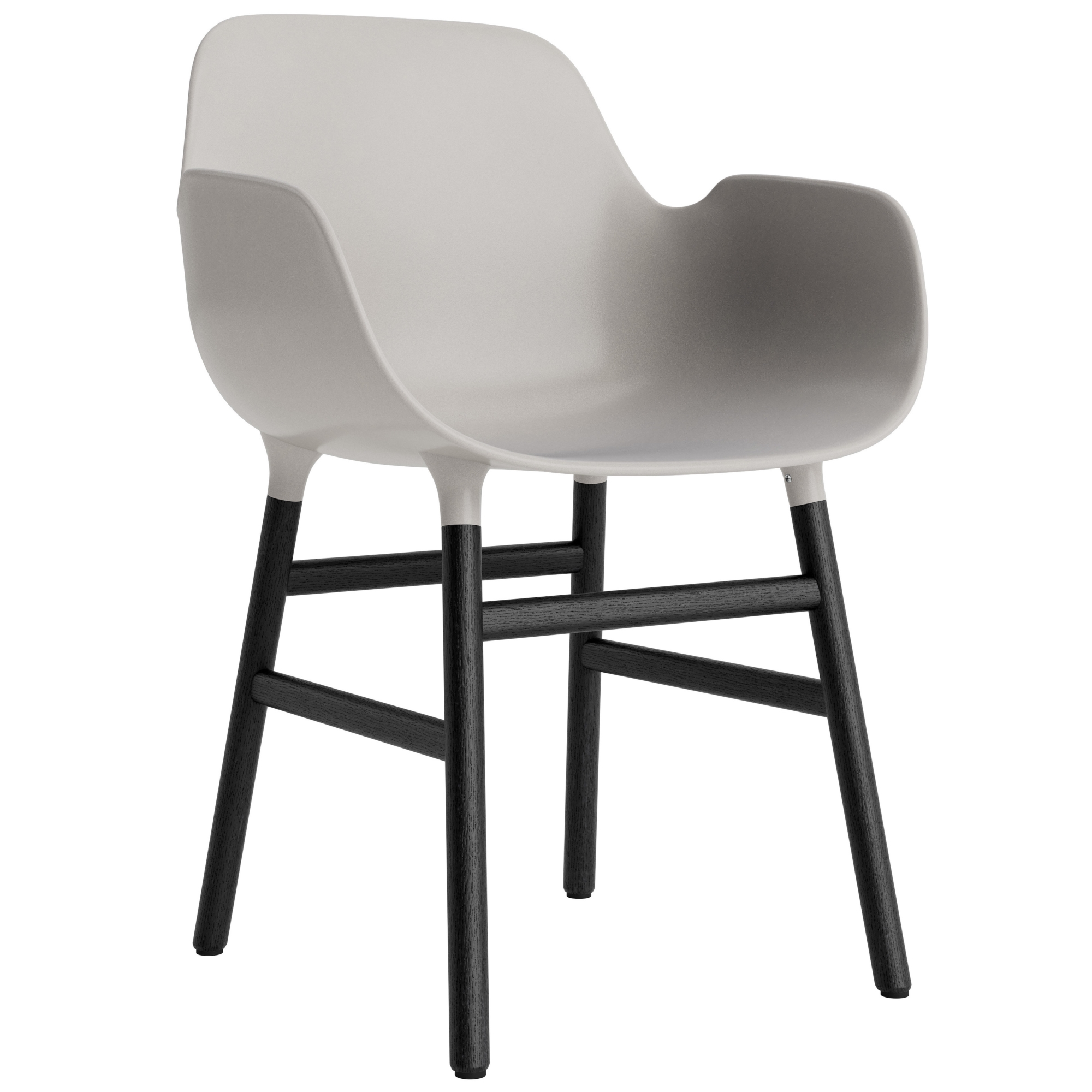 Gris chaud / Chêne peint en noir – Chaise Form avec accoudoirs - Normann Copenhagen