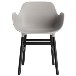 Warm grey / Black lacquered oak – Form Chair with armrests - Normann Copenhagen